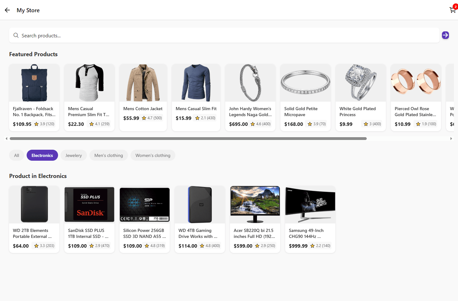 Ecommerce Mobile App